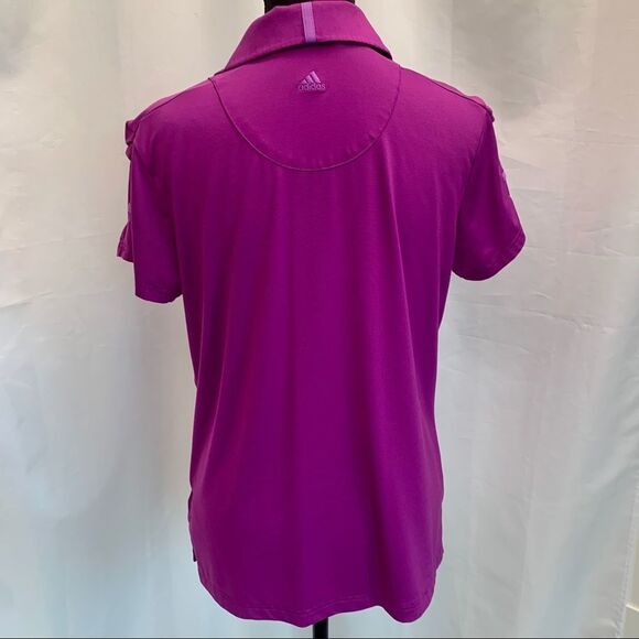ADIDAS golf purple climalite polo shirt Sz L NWOT short sleeve bright - Picture 5 of 10